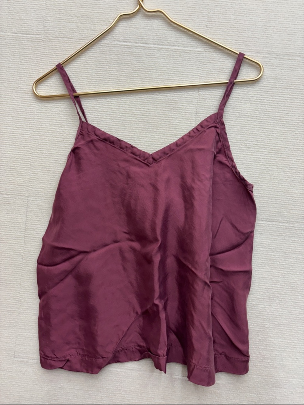 ATHLETA | small Women's Burgundy Satin Shorts with Matching Camisole pajama set - Picture 6 of 11